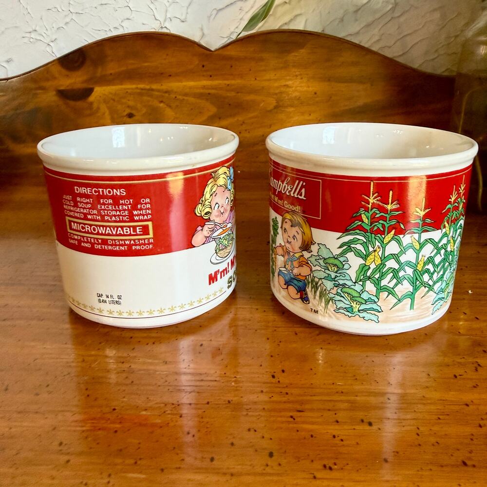 Vintage Campbells Soup Mug Set 1993 Westwood Mm Mm Good Kids Advertising - Picture 2 of 5
